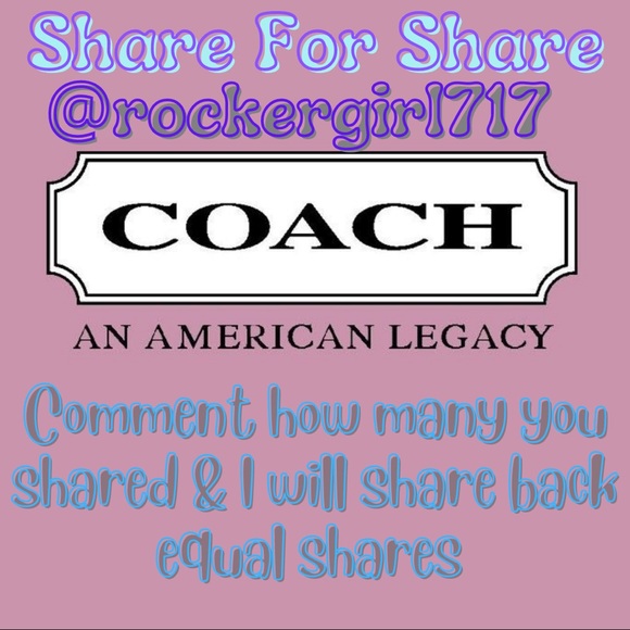 Share for share up to 50 Coach listings - Picture 1 of 1